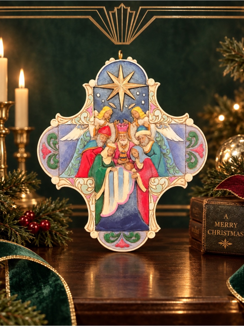 Jim Shore Nativity Cross Ornament 2013 #4034418